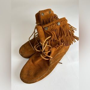 Minnetonka - double fringe boots